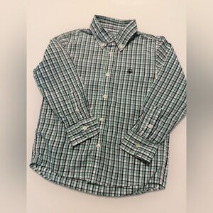 💥4/$20💥 United Colors Of Benetton Plaid Button-Down Kids Boys Shirt Sz 4-5